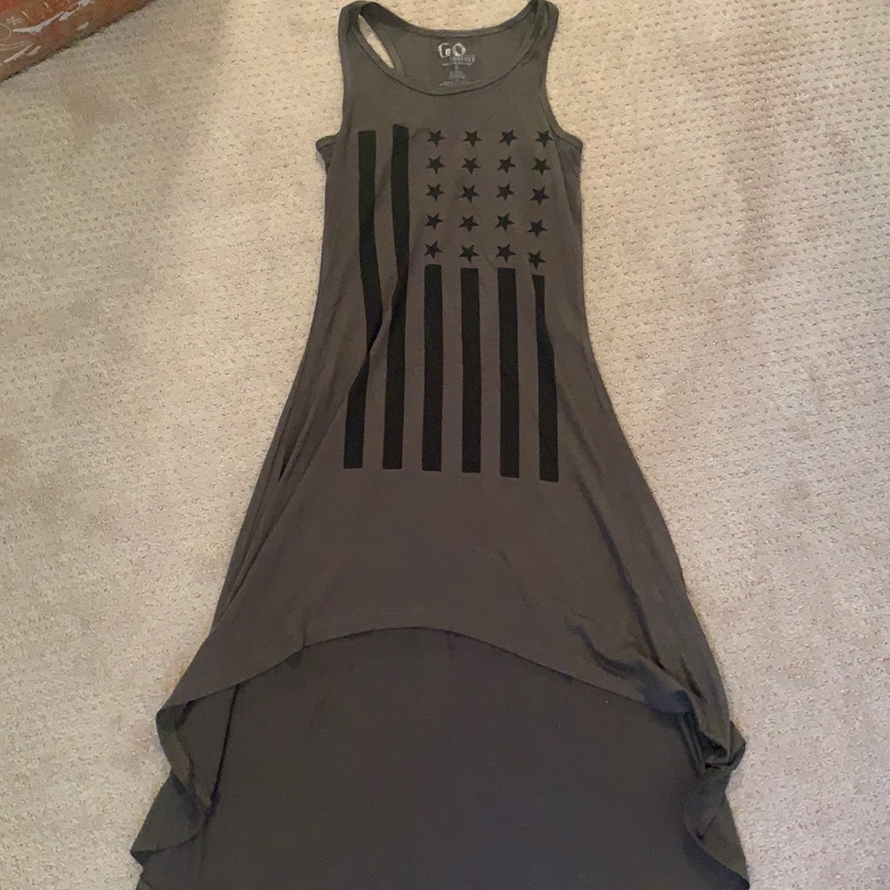 American flag high-low dress